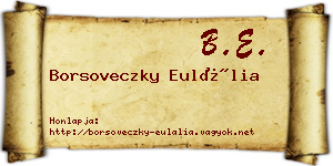 Borsoveczky Eulália névjegykártya